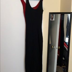Black midi dress